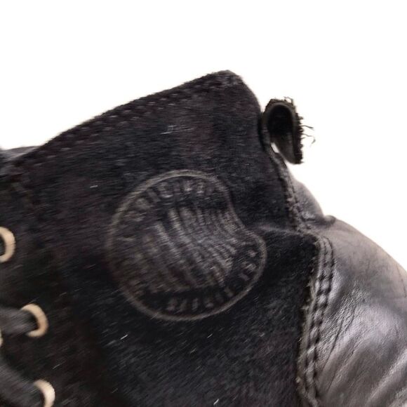 Palladium black suede/leather combat boots EUC size 9.5 toddler - Picture 2 of 10